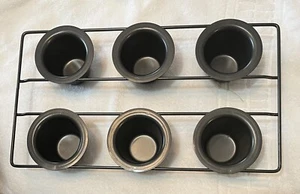Progressive Nonstick Popover Pan Black 6 Roll Baking Tray - Picture 1 of 2