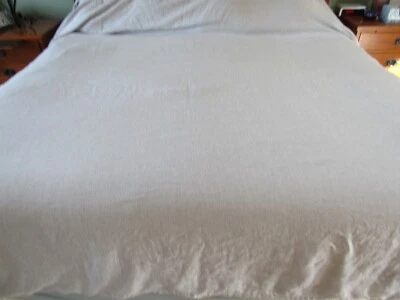 GARNET HILL 100% HEMP DUVET COVER LIGHT GRAY KING/CAL KING BUTTONS 107"X95" - Image 1 of 4