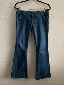 Y2K VTG William Rast Madison Flare Trouser Low Rise Jeans 28 x 32 Button Pocket - Picture 1 of 8