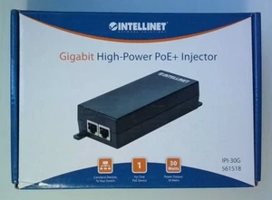 Intellinet IPI-30G 561518 Gigabit High Power PoE Injector Single Port - Picture 1 of 3