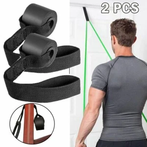2 PCS Exercise Yoga Over Door Anchor For Resistance Bands Elastic Band Tube Home - Picture 1 of 12