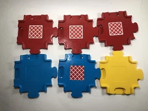 Vtech Go Go Smart Wheels Train Track Squares Lot of 6 Red Yellow Blue 5” x 5”  - Picture 1 of 8