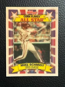 1992 Topps Kellogg's Corn Flakes All Star Mike Schmidt Phillies #10 - Foto 1 di 2