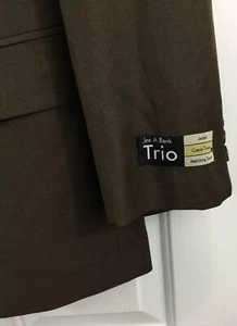 Jos A Bank Blazer Mens 40S Gordon Trio Jacket Brown Wool 2-Button Sport Coat - Picture 1 of 11