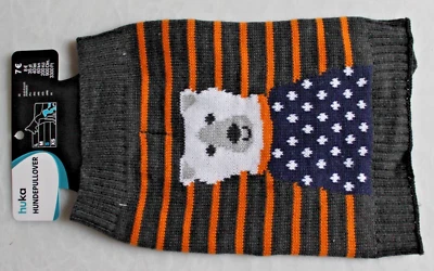 Huka Hunde-Pullover Größe S Schwarz-Orange - Bild 1 von 3