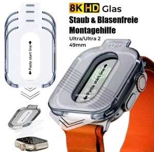2X WYŚWIETLACZ SZKŁO OCHRONNE PANCERNE DO APPLE WATCH ULTRA 2 49MM FOLIA OCHRONNA + MONTAŻ - Zdjęcie 1 z 6