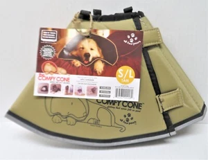 The Comfy Cone Soft Recovery Collar by All Four Paws Tan Size SMALL LONG - NEW - Picture 1 of 15