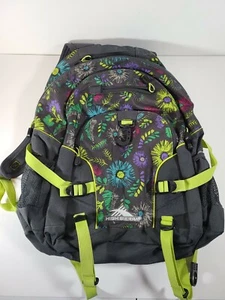 High Sierra Floral Backpack- Gray w/Bright Flowers-Padded Suspension - Picture 1 of 8