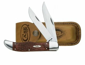 CASE XX 189 FOLDING HUNTER KNIFE JIGGED ROSEWOOD HANDLE 5 1/4" CLOSED 6265 SS - Picture 1 of 6
