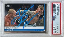 Dustin Poirier autographed 2019 Topps card #58 UFC PSA Encapsulated
