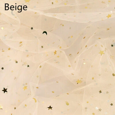 Mesh Tulle Fabric Star Sequin Net Cloth for Photo Backdrop cloth Craft Dress - Image 1 of 4