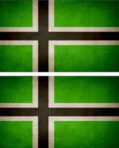 2x Sticker aufkleber Flaggen flagge fahne vintage vinland wikinger - Picture 1 of 1