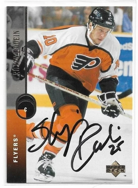 SHJON PODEIN Autographed Signed 1994-95 Upper Deck card Philadelphia Flyers COA - Image 1 of 1
