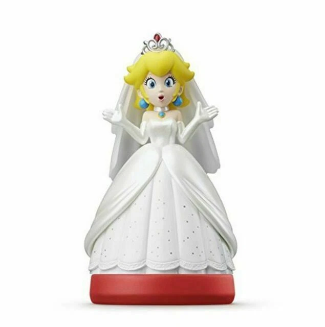 Nintendo Super Mario Odyssey Peach Wedding Outfit Amiibo Figurine