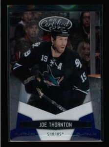 JOE THORNTON 2010/11 PANINI CERTIFIED #121 PLATINUM BLUE #200/250 BA6589