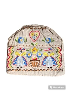 Tea Cozy Handmade Embroider Vintage Cotton Tea Pot Cover Coffee 30x26cm - Picture 1 of 7