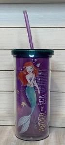 The Little Mermaid Ariel 20oz Acrylic Travel Tumbler Cold Boba Tea Coffee Cup - Picture 1 of 3