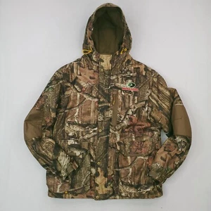 Mossy Oak Jacket Mens Medium Brown Camo Insulated Hunting Coat Break Up Infinity - Picture 1 of 15
