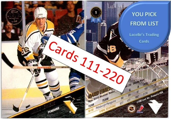 1993-94 The Leaf Set NHL Hockey Base Cards (111 - 220)- U-Pick From List - Image 1 of 1