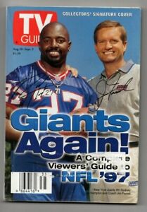 TV Guide Magazine 30 août 1997 New York Giants Rodney Hampton Jim Fassel