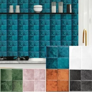 Marble Grain Peel and Stick Backsplash Stick Tile for Kitchen Bathroom - Picture 1 of 14