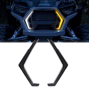 LED Grille Light Turn Signal Fang Accent DRL For Polaris RZR XP 1000 Turbo 19-23 - Picture 1 of 16