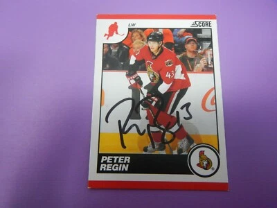2010-11 Score Hockey Peter Regin Senators #344 Auto - Image 1 of 4