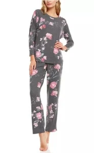 Flora Nikrooz Kathy Black2-Piece Pajama Set Short Sleeve Top  XXL NEW FREE SHIP! - Picture 1 of 3