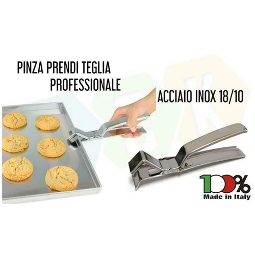 Pinza Per Teglie Forno Prendi Teglia Vassoio Acciaio Inox 18/10 Professionale - Immagine 1 di 1