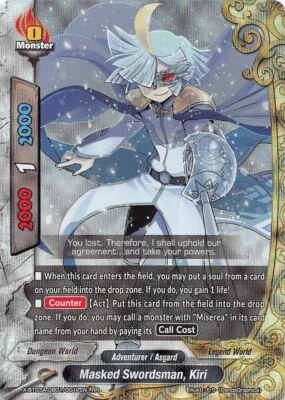 Bushiroad Future Card Buddyfight Espadachín Enmascarado, Kiri X-BT03A-UB01/0017EN RR Foto 1 de 4