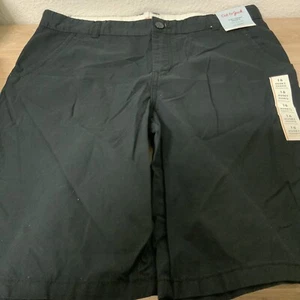 📀 Cat & Jack Flat Front Shorts - 16 Husky BLACK - Picture 1 of 3