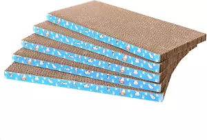 5 Packs in 1 Cat Scratch Pad, Cat Scratcher Cardboard,Reversible,Durable Recycla - Picture 1 of 12