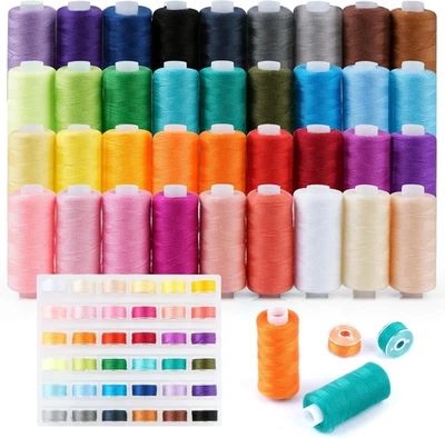 Set Cucito Filo per Cucire, 36 Colori 400 Yard Di Filo per Macchina Da Cucire pe - Immagine 1 di 4