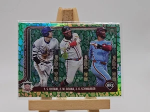 Ohtani Ozuna Schwarber Green Egg Foil Easter 2025 Topps Series 1 #144 HR Leaders - Picture 1 of 2