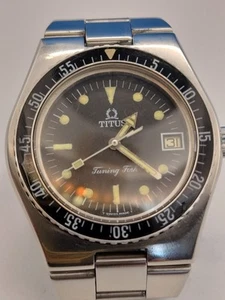 Titus Tuning Fork Diapason By Bulova Accutron Diver - Picture 1 of 11