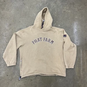 Sudadera con Capucha XXL Vintage Phat Farm Años 2000 Bordada Marrón Claro Y2K Años 90 - Imagen 1 de 24
