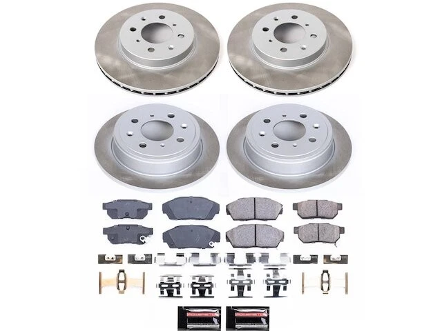 Kit de pastillas de freno y rotor delanteras y traseras para Acura Integra 1991 1990-1993 JB912BJ Foto 1 de 1