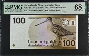 Netherlands P97 1977 100 Gulden PMG68EPQ - Picture 1 of 2