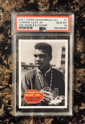 2021 Topps Muhammad Ali Cassius Clay Jr #1 The People's Champ PSA 10 - Image 1 of 2