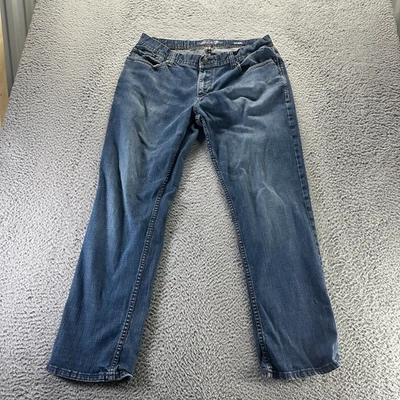 Pantalones de mezclilla Seven7 para hombre 36x32 azul algodón ajustados elásticos lavado ligero ropa de trabajo Foto 1 de 4