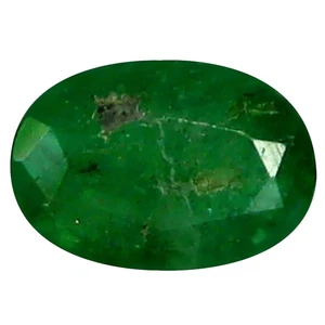 0.42 ct Superior Oval Cut (6 x 4 mm) Green (Un-Heated) Emerald Gemstone - Picture 1 of 1