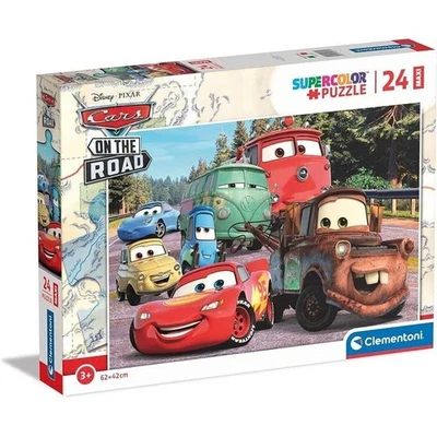 Clementoni Puzzle 24 Pz Maxi Cars On The Road 24239 - Immagine 1 di 4