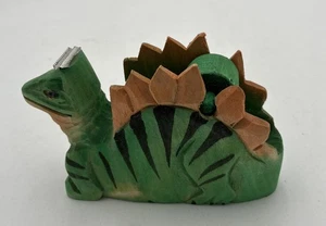 Dinosaurier Kopfform Klebebandspender Schreibtischplatte Holzschnitzerei - Bild 1 von 7