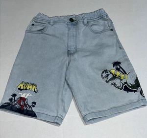 Garanimals Jean Shorts 365 Kids size 8 Blue Denim Dinosaurs Waistband Adjustable - Picture 1 of 8