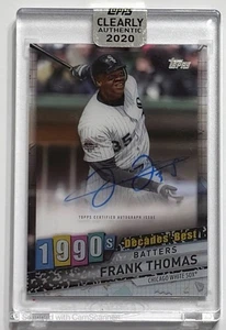 2020 Topps Clearly Authentic Frank Thomas Decades' Best Auto White Sox HOF - Picture 1 of 2