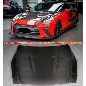 Dry Carbon Fiber Front Hood Panels Bonnet Cover Fits Nissan GT-R R35 2017-2023 - Picture 1 of 31