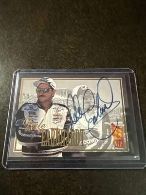 Dale Earnhardt Sr 1996 Press Pass VIP Pack Pulled Certified Autograph Card  - Image 1 of 2