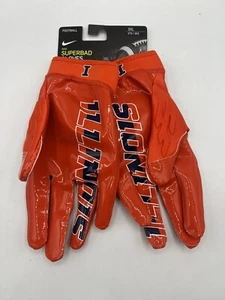 Nike Superbad 6.0 Illinois University Padded Football Gloves Men’s Size 3XL - Picture 1 of 8