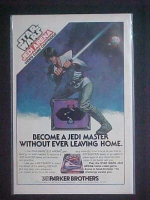 RARE  STAR WARS JEDI   HOME VIDEO GAME CARTRIDGER PRINT AD ORIGINAL VINTAGE 1982 - Image 1 of 4