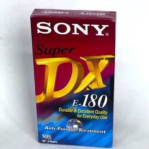 Nastro VHS 180 registratore videoregistratore nastri VHS Sony Super DX E-180 VHS videocassetta - Foto 1 di 8